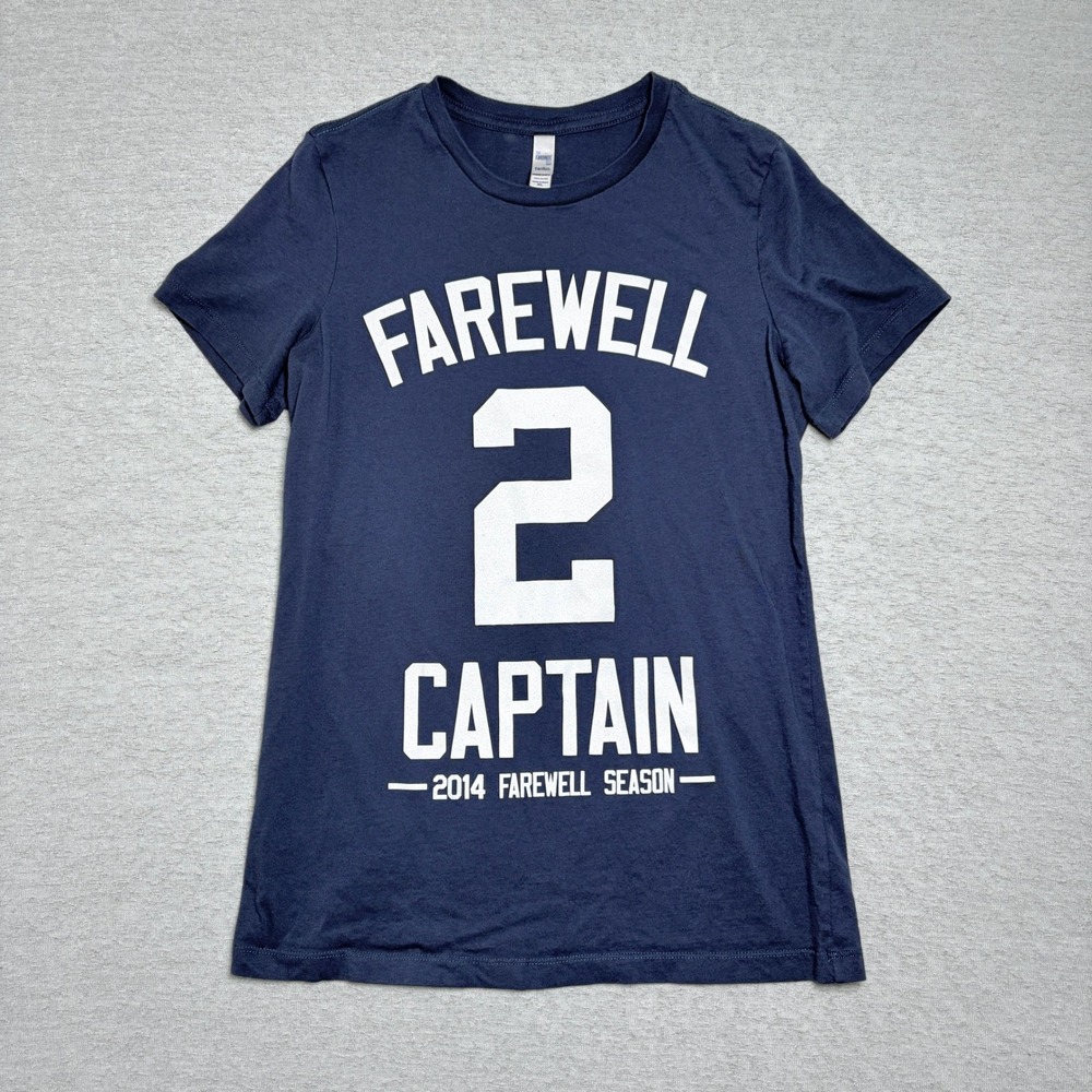 Bella Womens Tshirt XL Navy Blue Derek Jeter Farewell 2 Captain 2014 Yankees MLB